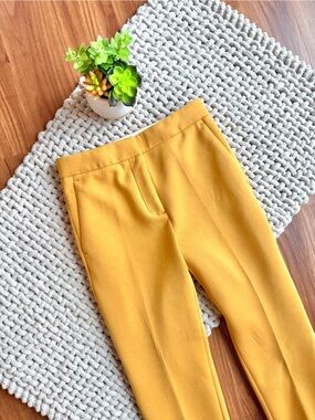Ann Taylor | Women’s Eva High Rise Cuffed Ankle Pants | Marigold | 0P
